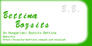 bettina bozsits business card